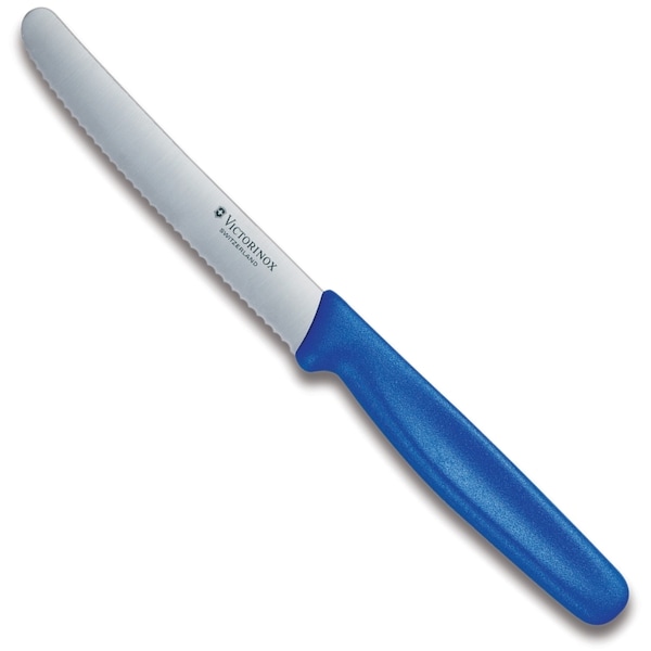 Swiss Army Brands 2023 Victorinox 40553 Kitchen Blue Steak - Serrated, 40.5In Round Blade VIC-5.0832.S - main